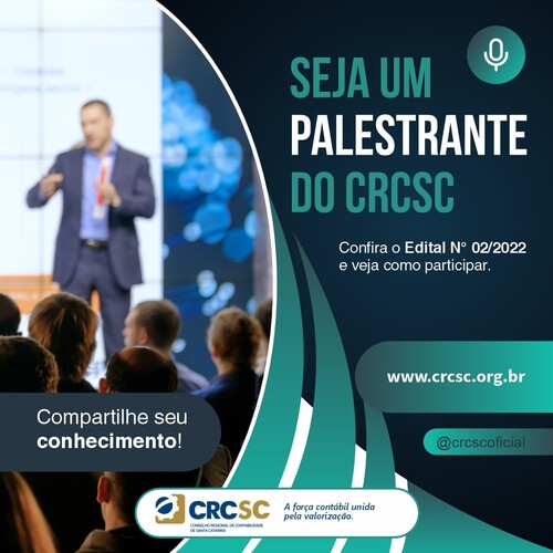 Credenciamento de instrutores: abertas as inscrições para quem deseja ser um palestrante do CRCSC