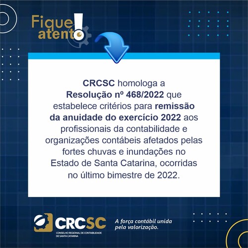 CRCSC homologa resolução que estabelece critérios para remissão da anuidade 2022