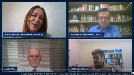 Câmara Técnica Debate, do CRCSC, analisa diferenças da contabilidade e tributação no Brasil e nos EUA