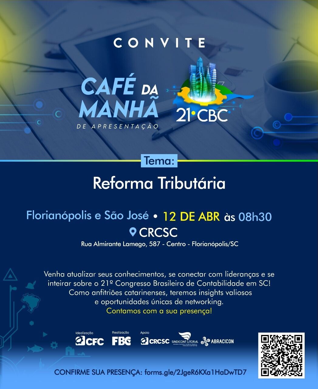 crcsc-promove-cafe-da-manha-com-palestra-sobre-reforma-tributaria-a-profissionais-da-contabilidade-de-florianopolis-e-sao-jose